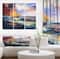 Designart - Sailship in Sea waves - Nautical Painting Print on Wrapped Canvas set
